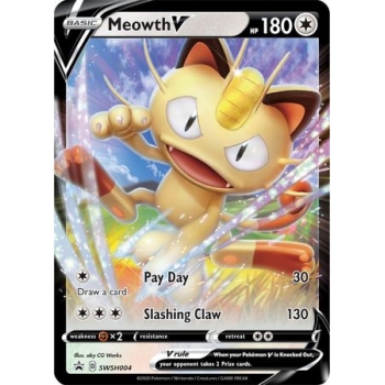 Meowth V - SWSH004 - Promo Card